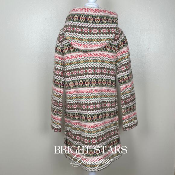 Rare Fair Isle Duffle Coat ASO Sookie Gilmore Girls Multicolor Womens Small Knit - Picture 8 of 13